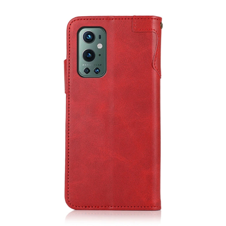 For OnePlus 9 Pro KHAZNEH Dual-Splicing Cowhide Texture Horizontal Flip Leather Case with Holder & Card Slots & Wallet & Photo Frame & Lanyard