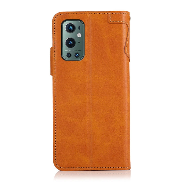 For OnePlus 9 Pro KHAZNEH Dual-Splicing Cowhide Texture Horizontal Flip Leather Case with Holder & Card Slots & Wallet & Photo Frame & Lanyard