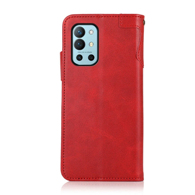 For OnePlus 9R KHAZNEH Dual-Splicing Cowhide Texture Horizontal Flip Leather Case with Holder & Card Slots & Wallet & Photo Frame & Lanyard