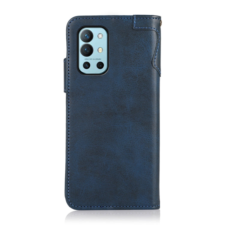 For OnePlus 9R KHAZNEH Dual-Splicing Cowhide Texture Horizontal Flip Leather Case with Holder & Card Slots & Wallet & Photo Frame & Lanyard