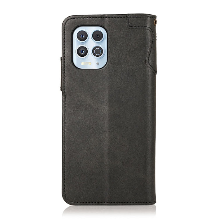 For Motorola Moto Edge S KHAZNEH Dual-Splicing Cowhide Texture Horizontal Flip Leather Case with Holder & Card Slots & Wallet & Lanyard