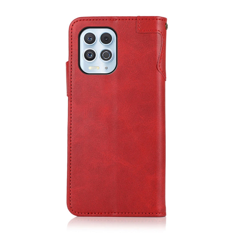 For Motorola Moto Edge S KHAZNEH Dual-Splicing Cowhide Texture Horizontal Flip Leather Case with Holder & Card Slots & Wallet & Lanyard