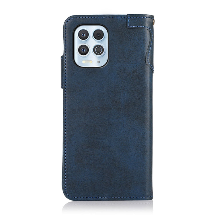 For Motorola Moto Edge S KHAZNEH Dual-Splicing Cowhide Texture Horizontal Flip Leather Case with Holder & Card Slots & Wallet & Lanyard
