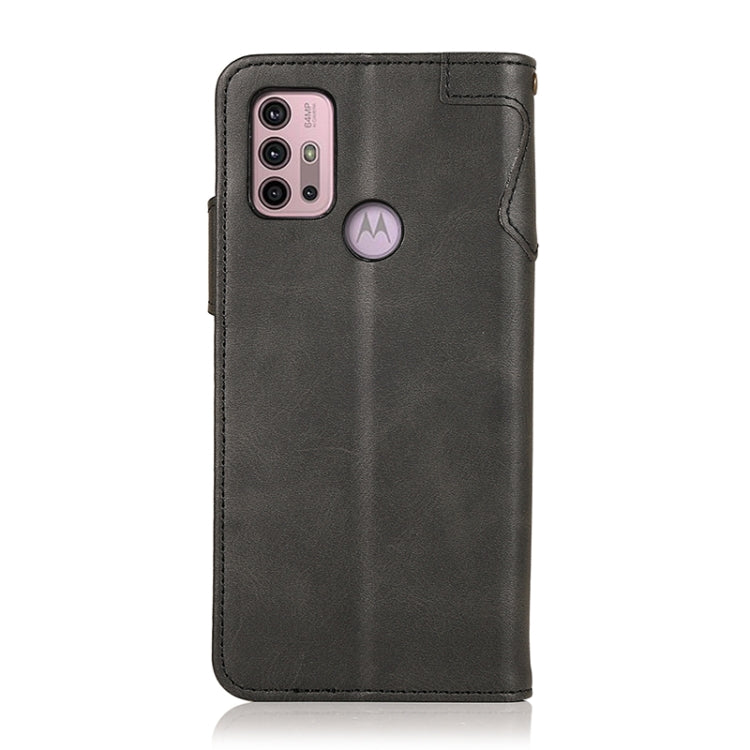 For Motorola Moto G30 / G10 Power / G10 KHAZNEH Dual-Splicing Cowhide Texture Horizontal Flip Leather Case with Holder & Card Slots & Wallet & Lanyard