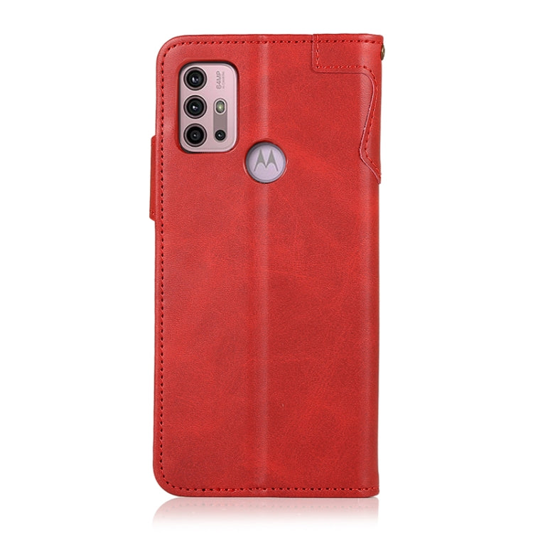 For Motorola Moto G30 / G10 Power / G10 KHAZNEH Dual-Splicing Cowhide Texture Horizontal Flip Leather Case with Holder & Card Slots & Wallet & Lanyard
