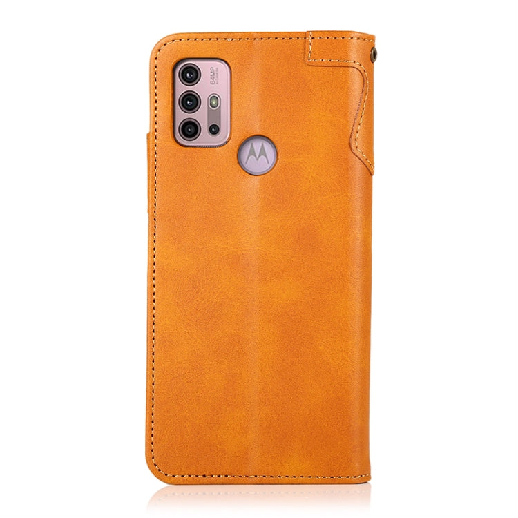 For Motorola Moto G30 / G10 Power / G10 KHAZNEH Dual-Splicing Cowhide Texture Horizontal Flip Leather Case with Holder & Card Slots & Wallet & Lanyard