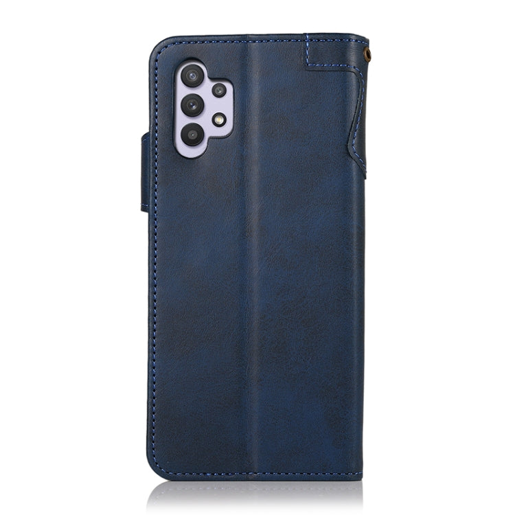 For Samsung Galaxy A32 4G KHAZNEH Dual-Splicing Cowhide Texture Horizontal Flip Leather Case with Holder & Card Slots & Wallet & Lanyard