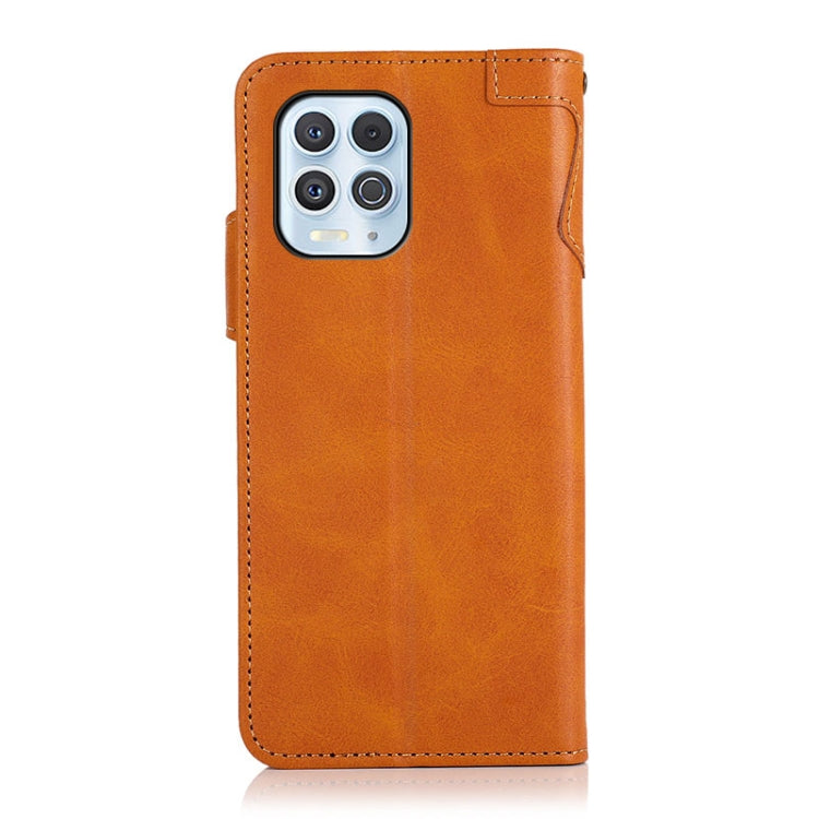 For Motorola Moto G100 KHAZNEH Dual-Splicing Cowhide Texture Horizontal Flip Leather Case with Holder & Card Slots & Wallet & Lanyard