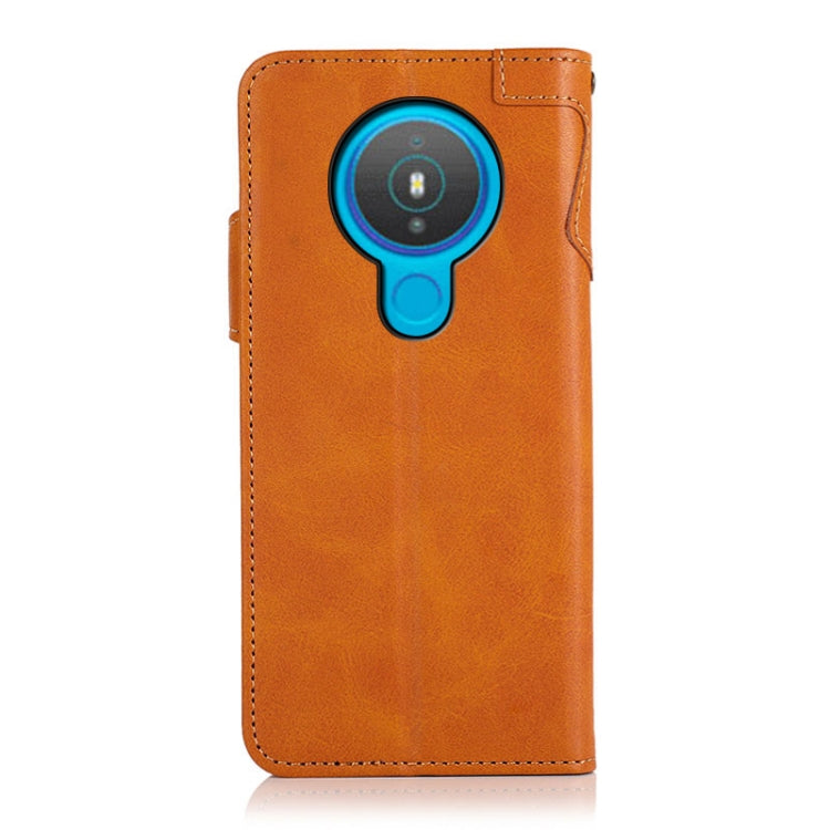 For Nokia 1.4 KHAZNEH Dual-Splicing Cowhide Texture Horizontal Flip Leather Case with Holder & Card Slots & Wallet & Photo Frame & Lanyard