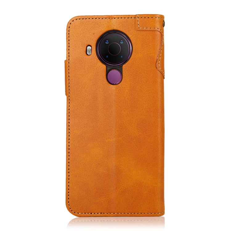 For Nokia 5.4 KHAZNEH Dual-Splicing Cowhide Texture Horizontal Flip Leather Case with Holder & Card Slots & Wallet & Photo Frame & Lanyard