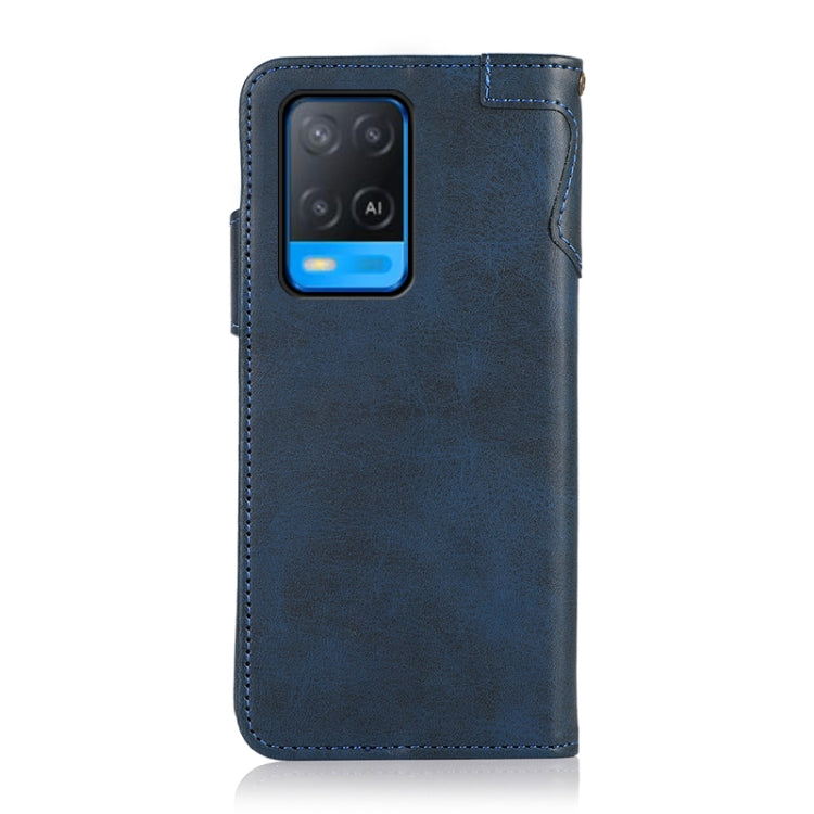 For OPPO A54 4G KHAZNEH Dual-Splicing Cowhide Texture Horizontal Flip Leather Case with Holder & Card Slots & Wallet & Photo Frame & Lanyard