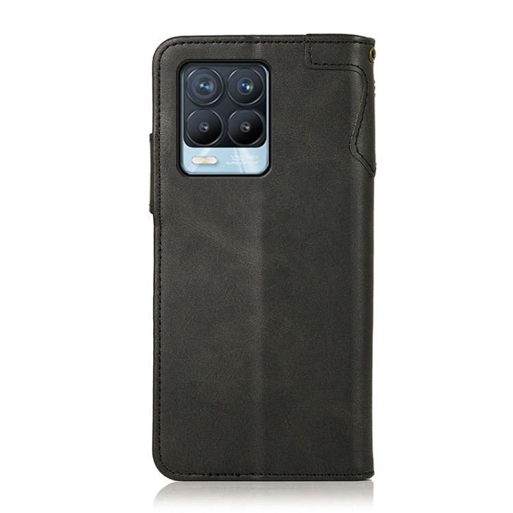 For OPPO Realme 8 / 8 Pro KHAZNEH Dual-Splicing Cowhide Texture Horizontal Flip Leather Case with Holder & Card Slots & Wallet & Photo Frame & Lanyard