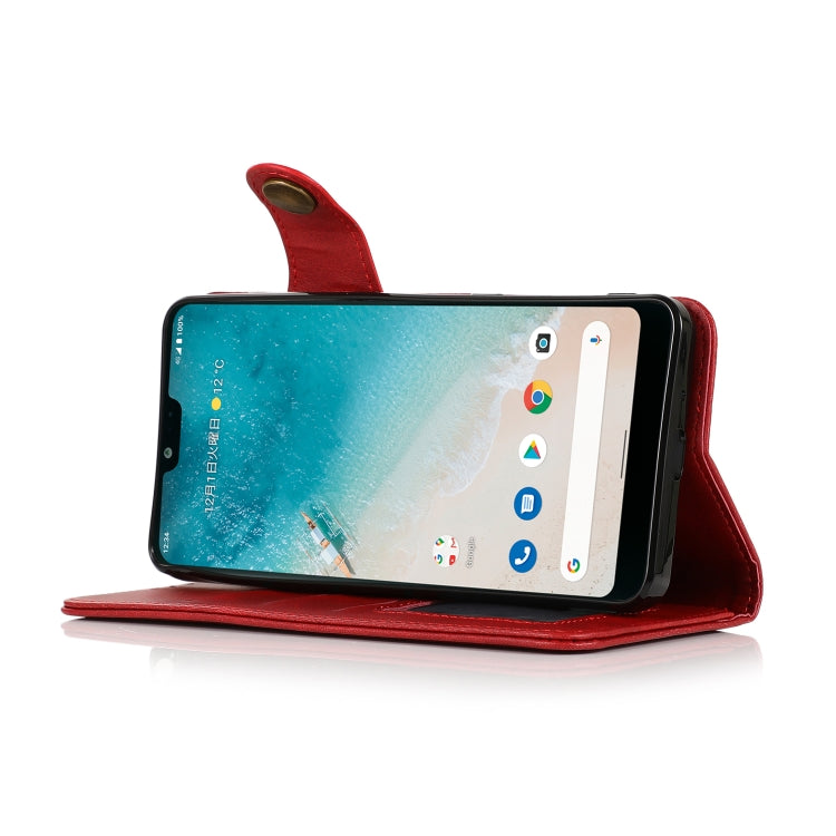 For Xiaomi Redmi Note 10 4G KHAZNEH Dual-Splicing Cowhide Texture Horizontal Flip Leather Case with Holder & Card Slots & Wallet & Photo Frame & Lanyard
