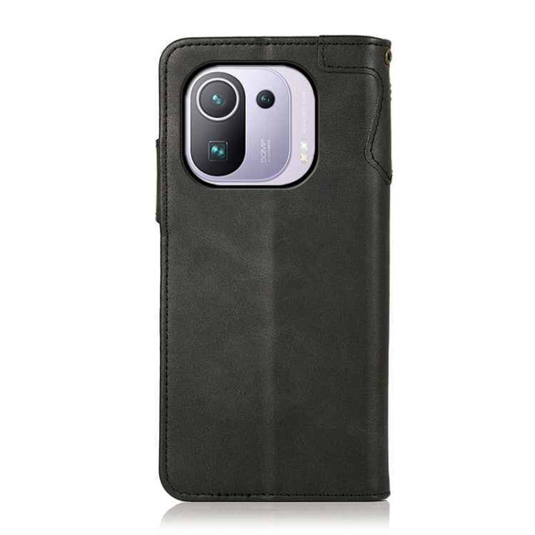 For Xiaomi Mi 11 Pro KHAZNEH Dual-Splicing Cowhide Texture Horizontal Flip Leather Case with Holder & Card Slots & Wallet & Photo Frame & Lanyard