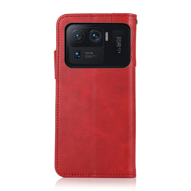 For Xiaomi Mi 11 Ultra KHAZNEH Dual-Splicing Cowhide Texture Horizontal Flip Leather Case with Holder & Card Slots & Wallet & Photo Frame & Lanyard