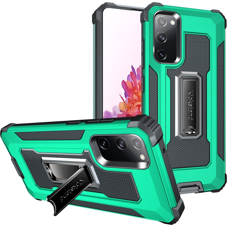 For Samsung Galaxy S20 FE 5G Knight Jazz PC+TPU Shockproof Protective Case with Foldable Holder