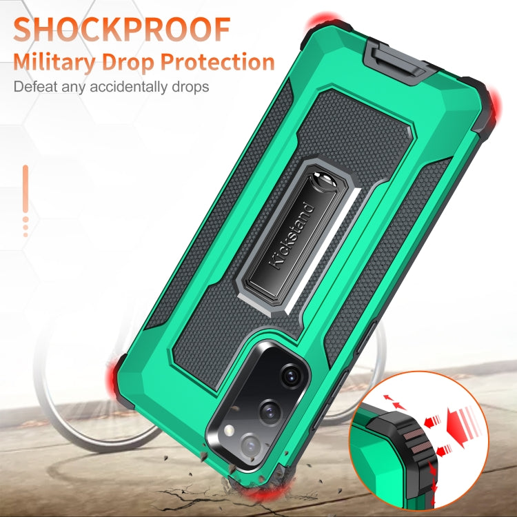 For Samsung Galaxy S20 FE 5G Knight Jazz PC+TPU Shockproof Protective Case with Foldable Holder