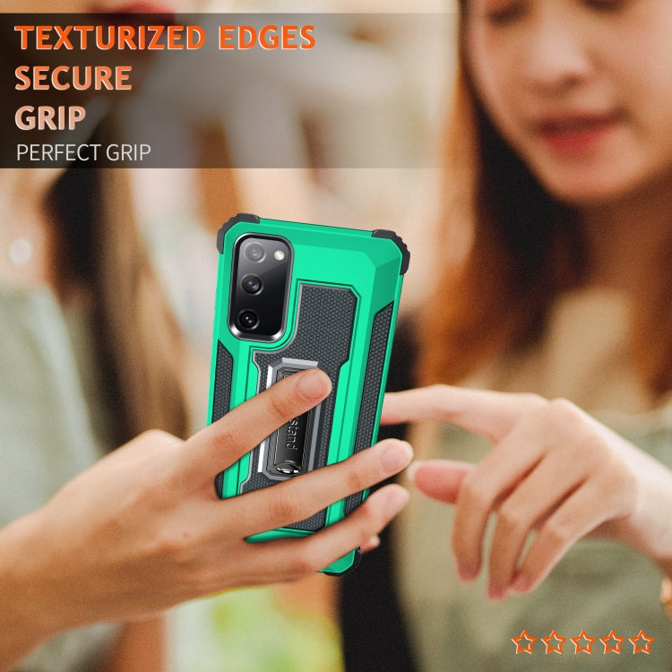 For Samsung Galaxy S20 FE 5G Knight Jazz PC+TPU Shockproof Protective Case with Foldable Holder