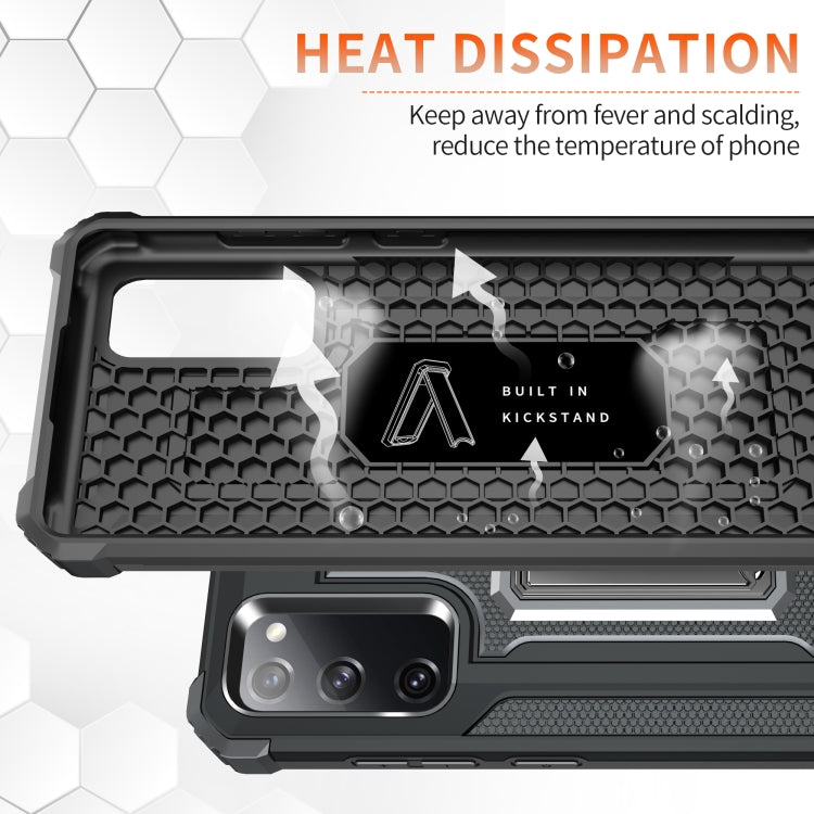 For Samsung Galaxy S20 FE 5G Knight Jazz PC+TPU Shockproof Protective Case with Foldable Holder