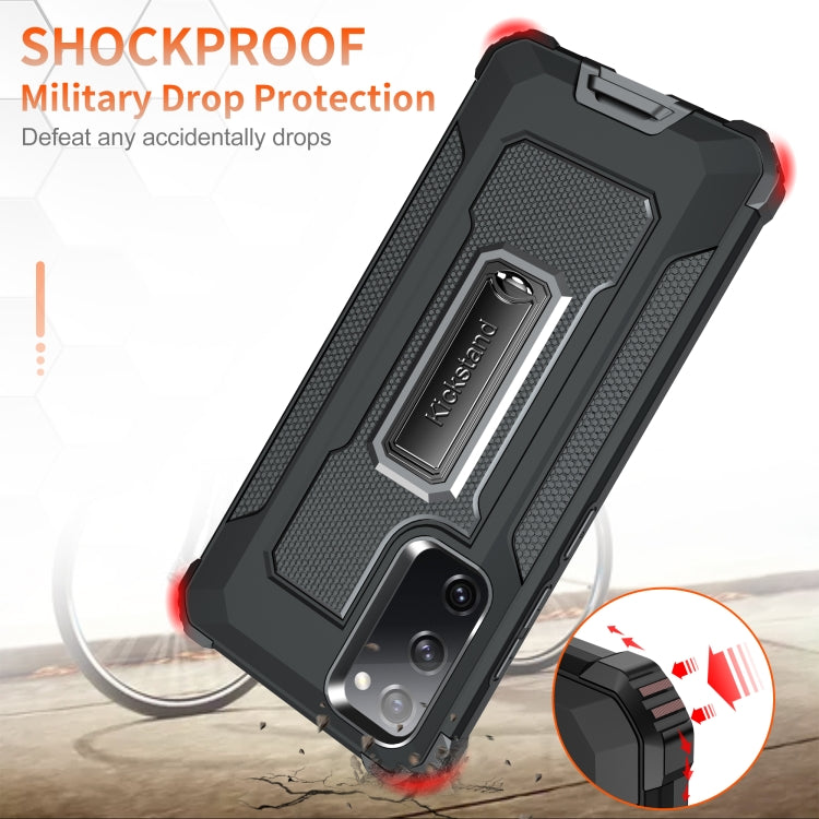 For Samsung Galaxy S20 FE 5G Knight Jazz PC+TPU Shockproof Protective Case with Foldable Holder