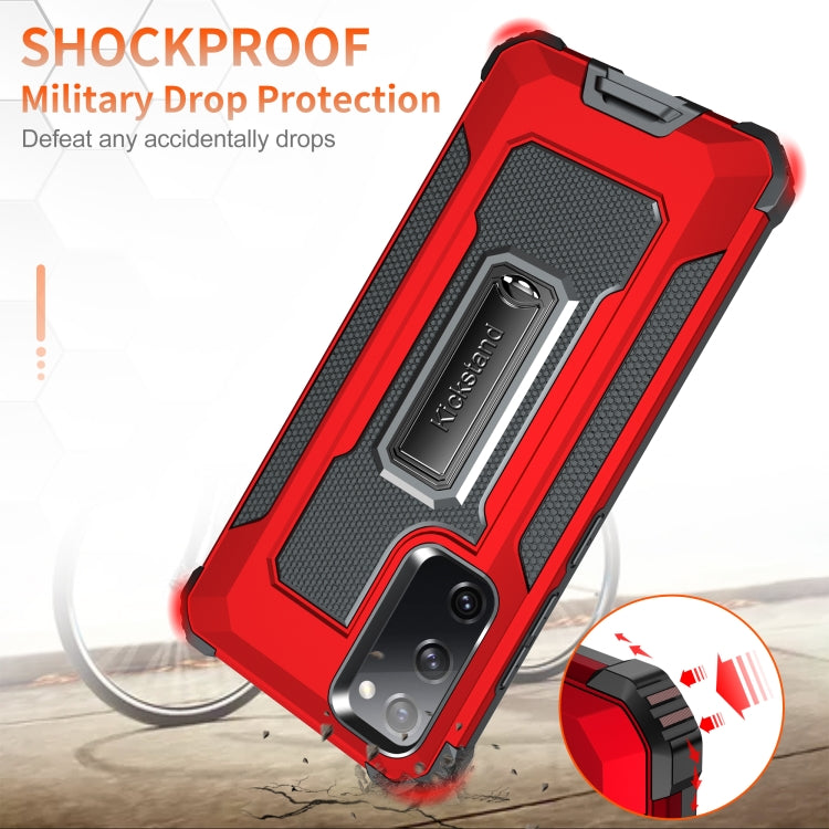 For Samsung Galaxy S20 FE 5G Knight Jazz PC+TPU Shockproof Protective Case with Foldable Holder