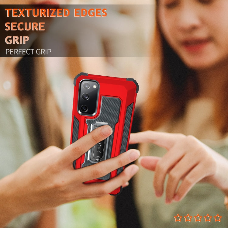 For Samsung Galaxy S20 FE 5G Knight Jazz PC+TPU Shockproof Protective Case with Foldable Holder