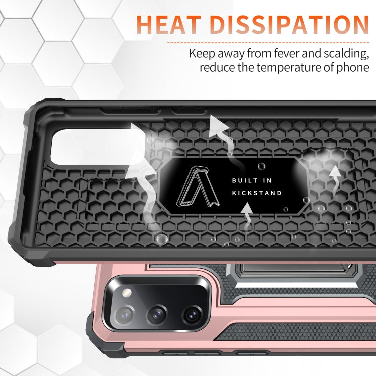 For Samsung Galaxy S20 FE 5G Knight Jazz PC+TPU Shockproof Protective Case with Foldable Holder