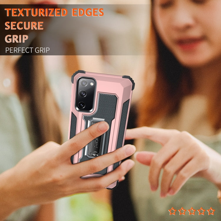For Samsung Galaxy S20 FE 5G Knight Jazz PC+TPU Shockproof Protective Case with Foldable Holder