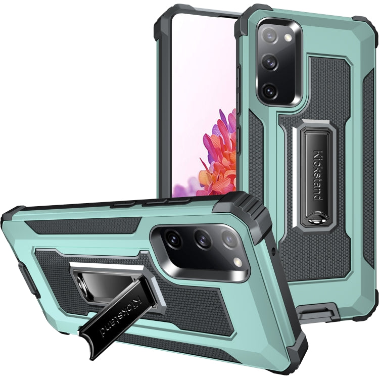 For Samsung Galaxy S20 FE 5G Knight Jazz PC+TPU Shockproof Protective Case with Foldable Holder