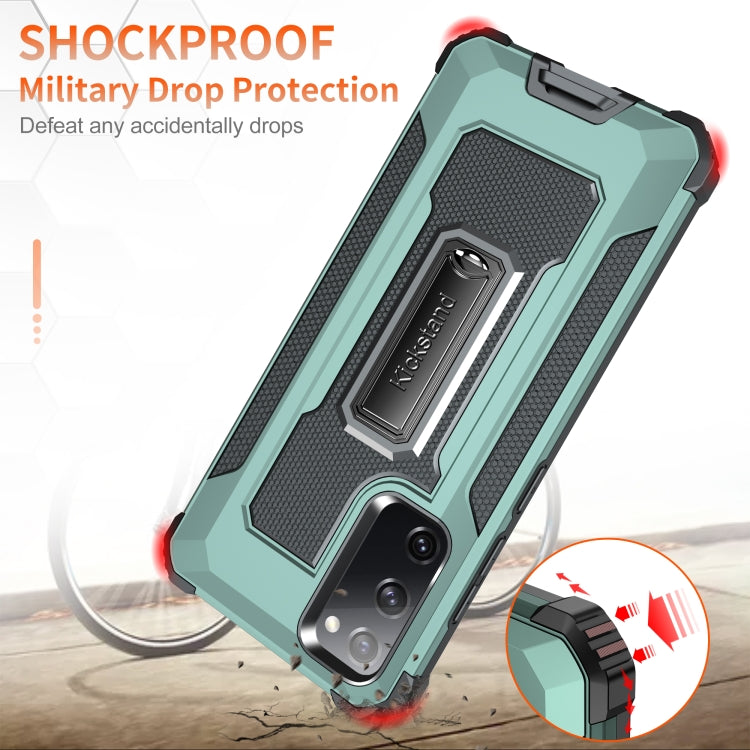 For Samsung Galaxy S20 FE 5G Knight Jazz PC+TPU Shockproof Protective Case with Foldable Holder