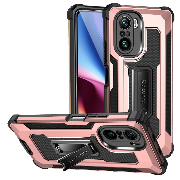 For Xiaomi Redmi K40 / K40 Pro Knight Jazz PC+TPU Shockproof Protective Case with Foldable Holder