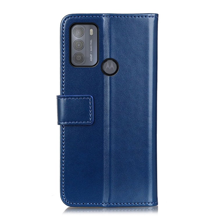 For Motorola Moto G50 3-Color Pearl Texture Magnetic Buckle Horizontal Flip PU Leather Case with Card Slots & Wallet & Holder