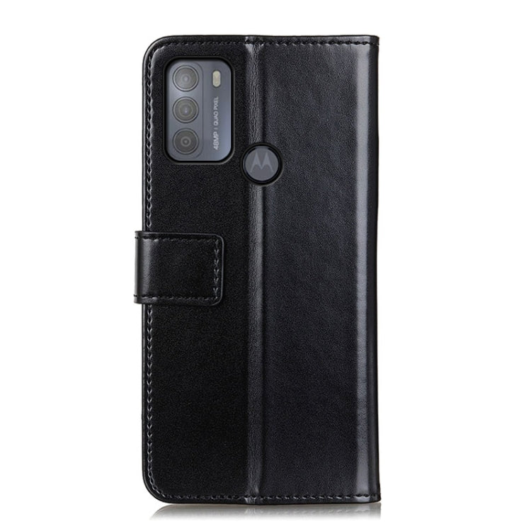 For Motorola Moto G50 3-Color Pearl Texture Magnetic Buckle Horizontal Flip PU Leather Case with Card Slots & Wallet & Holder