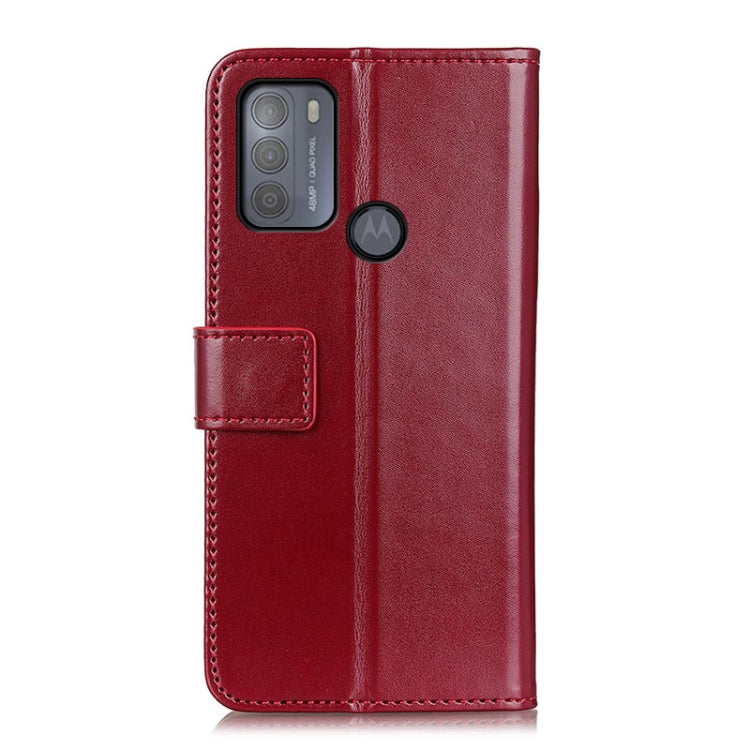 For Motorola Moto G50 3-Color Pearl Texture Magnetic Buckle Horizontal Flip PU Leather Case with Card Slots & Wallet & Holder