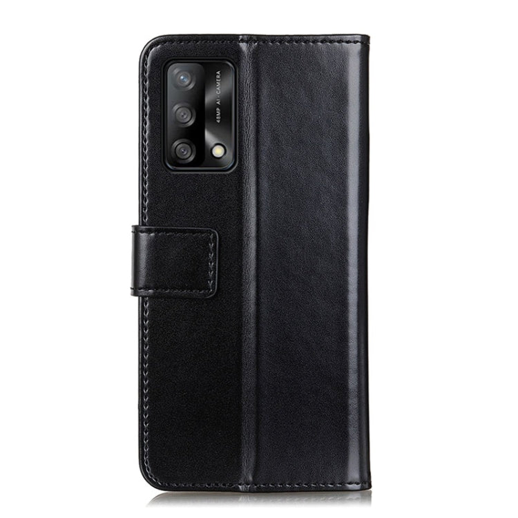 For OPPO F19 3-Color Pearl Texture Magnetic Buckle Horizontal Flip PU Leather Case with Card Slots & Wallet & Holder