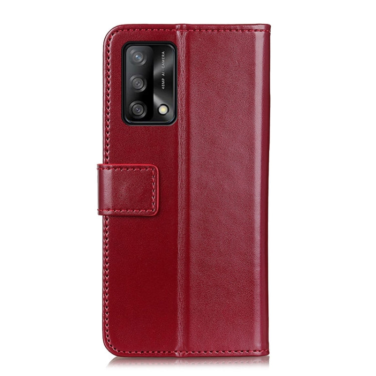 For OPPO F19 3-Color Pearl Texture Magnetic Buckle Horizontal Flip PU Leather Case with Card Slots & Wallet & Holder