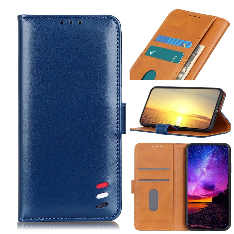 For Realme 8 / Realme 8 Pro 3-Color Pearl Texture Magnetic Buckle Horizontal Flip PU Leather Case with Card Slots & Wallet & Holder