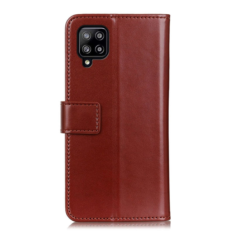 For Samsung Galaxy A22 4G (EU Version) 3-Color Pearl Texture Magnetic Buckle Horizontal Flip PU Leather Case with Card Slots & Wallet & Holder