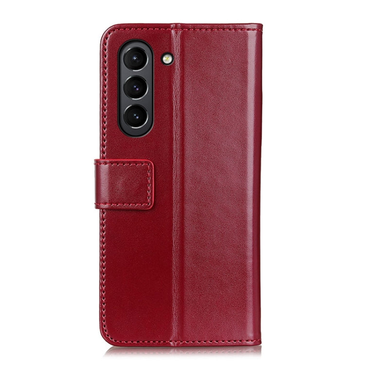 For Samsung Galaxy S21 FE 3-Color Pearl Texture Magnetic Buckle Horizontal Flip PU Leather Case with Card Slots & Wallet & Holder