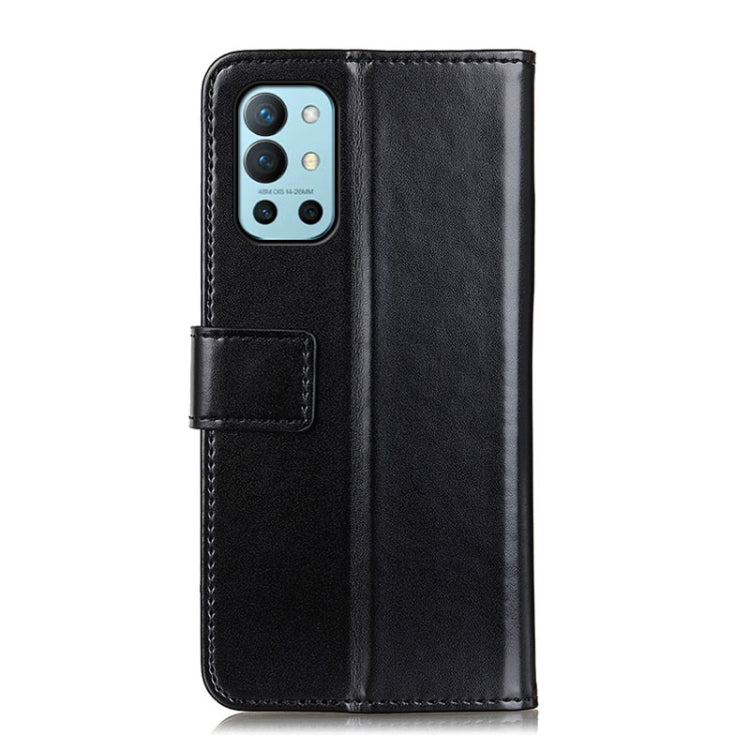 For OnePlus 9R 3-Color Pearl Texture Magnetic Buckle Horizontal Flip PU Leather Case with Card Slots & Wallet & Holder