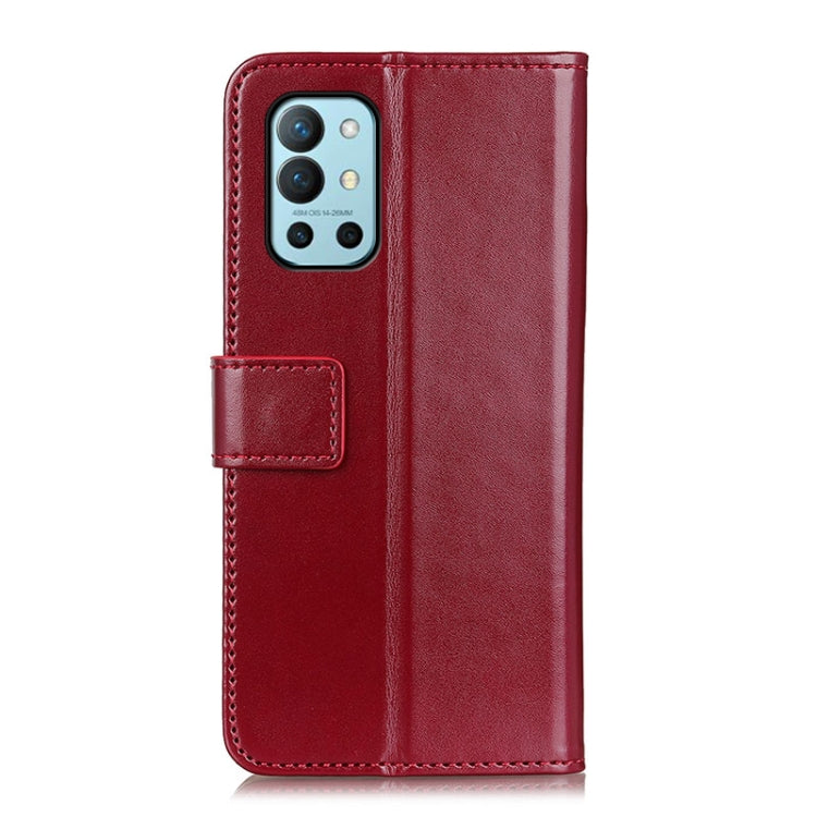 For OnePlus 9R 3-Color Pearl Texture Magnetic Buckle Horizontal Flip PU Leather Case with Card Slots & Wallet & Holder