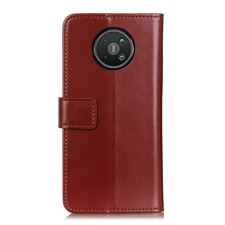 For Nokia 8 V 5G UW 3-Color Pearl Texture Magnetic Buckle Horizontal Flip PU Leather Case with Card Slots & Wallet & Holder