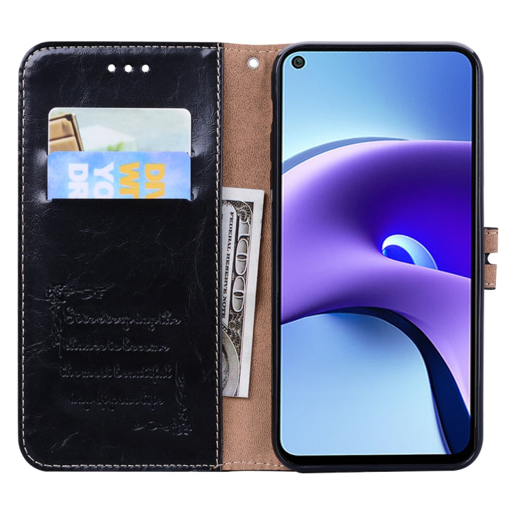 For Xiaomi Redmi Note 9T Business Style Oil Wax Texture Horizontal Flip Leather Case with Holder & Card Slots & Wallet