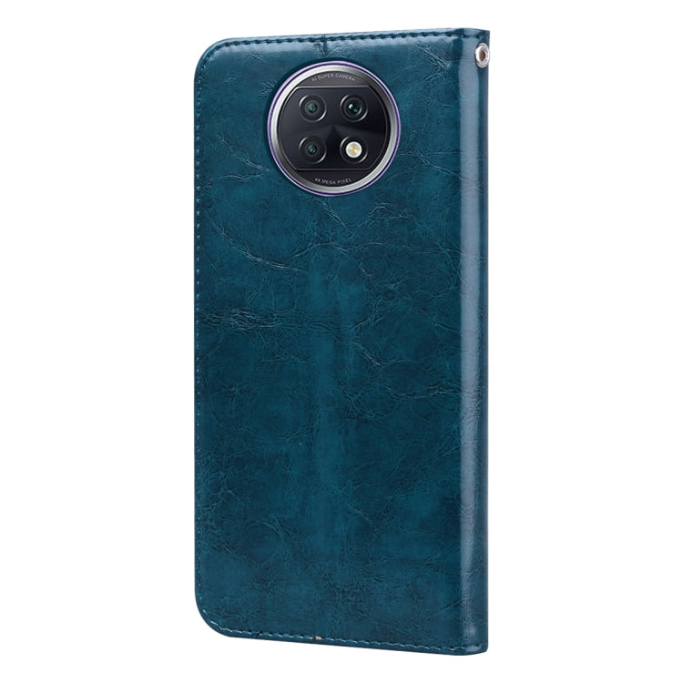 For Xiaomi Redmi Note 9T Business Style Oil Wax Texture Horizontal Flip Leather Case with Holder & Card Slots & Wallet