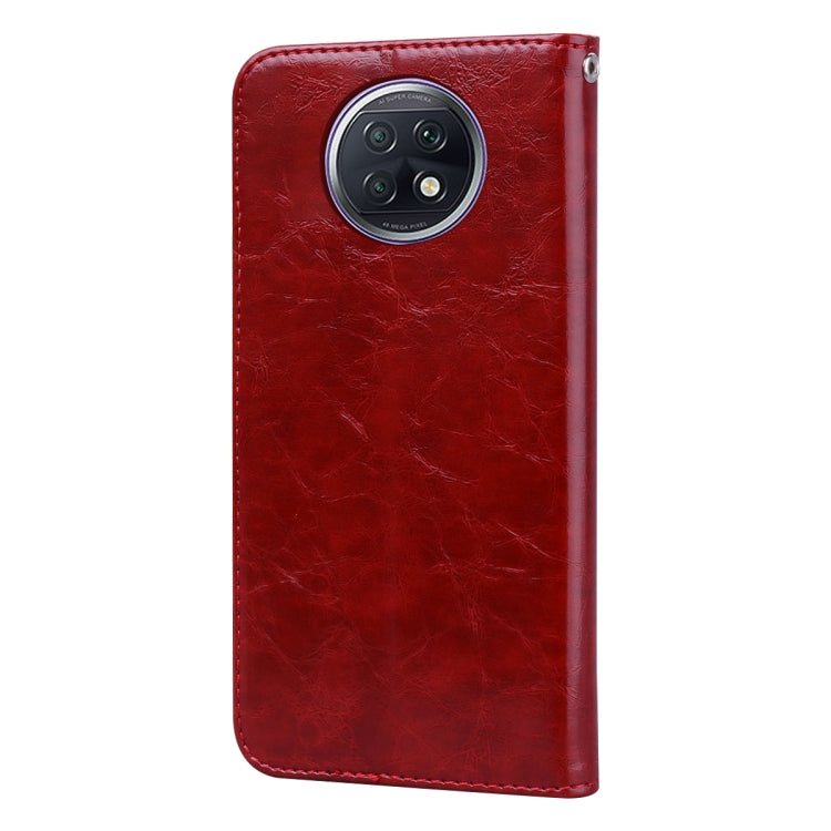 For Xiaomi Redmi Note 9T Business Style Oil Wax Texture Horizontal Flip Leather Case with Holder & Card Slots & Wallet