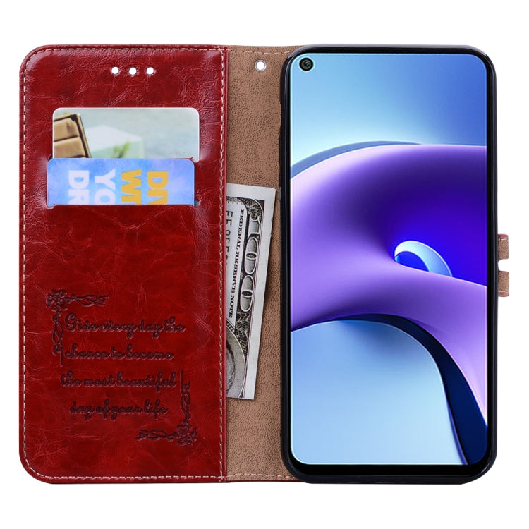 For Xiaomi Redmi Note 9T Business Style Oil Wax Texture Horizontal Flip Leather Case with Holder & Card Slots & Wallet