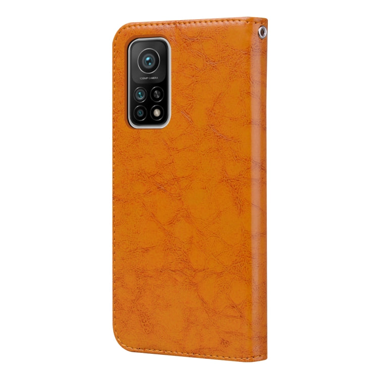 For Xiaomi Mi 10T Pro 5G Business Style Oil Wax Texture Horizontal Flip Leather Case with Holder & Card Slots & Wallet