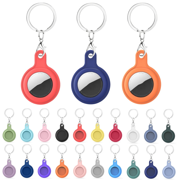 Gel Leather Case Cover with Switchable Keychain Ring for AirTag