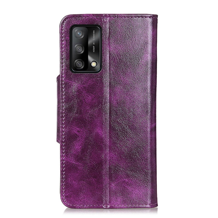 For OPPO F19 Crazy Horse Texture Magnetic Buckle Horizontal Flip Leather Case with Holder & 6-Card Slots & Wallet