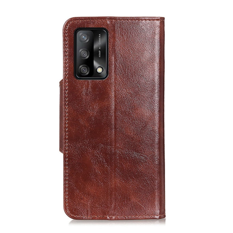 For OPPO F19 Crazy Horse Texture Magnetic Buckle Horizontal Flip Leather Case with Holder & 6-Card Slots & Wallet